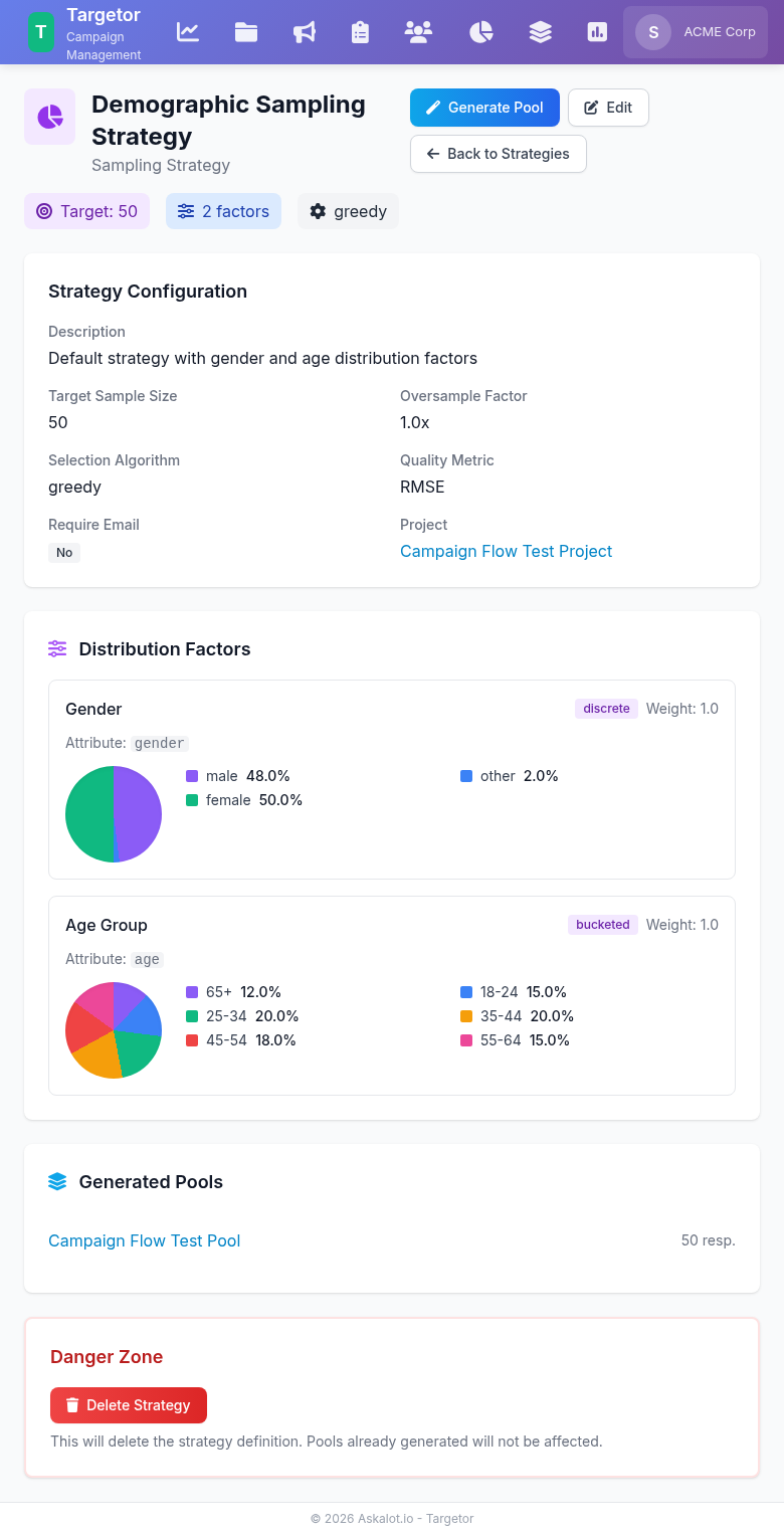 Sampling Strategy Detail